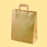 Natural paper bag EP–N 610-flat handles FSC MIX 0