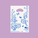 Bag ECOMATER  20x30, blue flowers 0