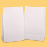 Square bottom paper bag 19,5+10/31 White, FSC MIX 0