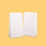 Square bottom paper bag 9+5/16 White 0