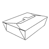 Takeaway Container with Central Fastening 0