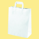 White paper bag EP 610-flat handles, FSC MIX 0