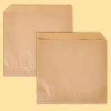 Flat bottom paper bags 17/18, L-pocket, brown 0