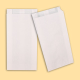 Flat bottom greaseproof paper bag  12+(2х2)/24 White 0