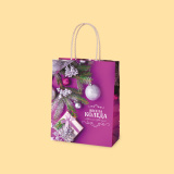 Bag "Christmas", purple S1-461 - 20+8/25 cm. 0