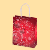 Bag "Christmas ornaments", red S1-452 - 20+8/25 сm 0